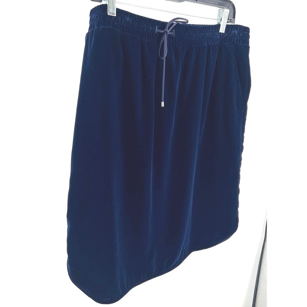 Ralph Lauren Navy Velvet Drawstring Skirt